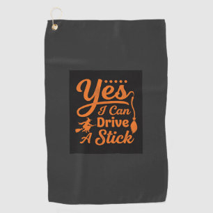 Serviette De Golf Conception d'Halloween Oui Je Peux Conduire Un Bât