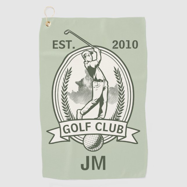 Serviette De Golf Conception monographique de club de golf personnal (Devant)