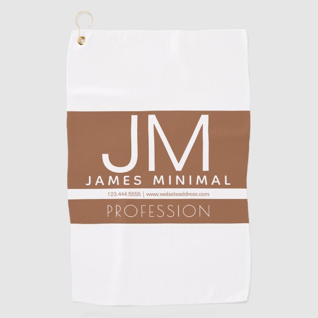 Serviette De Golf Conception professionnelle moderne et minimale | B (Devant)