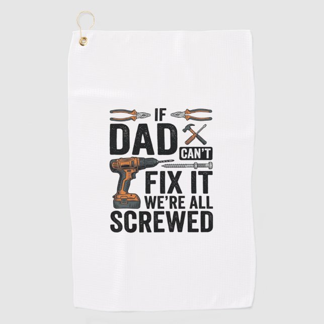Serviette De Golf Conception vectorielle de citation d'outil vissé d (Devant)