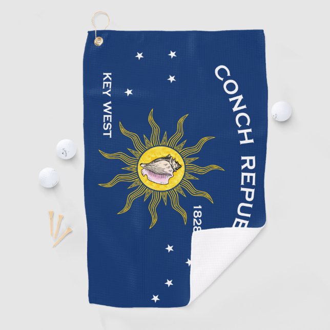 Serviette De Golf Conch Republic Flag (En situation)