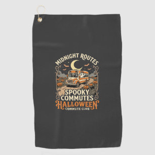 Serviette De Golf Conducteur de bus Halloween Route de minuit