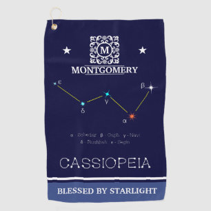 Serviette De Golf Constellation de l'hémisphère Nord Cassioipeia