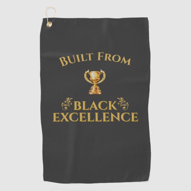 Serviette De Golf Construit sur l'héritage de l'excellence noire (Devant)