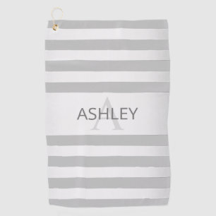 Serviette De Golf Contemporain Faux Argent Ombre Gris