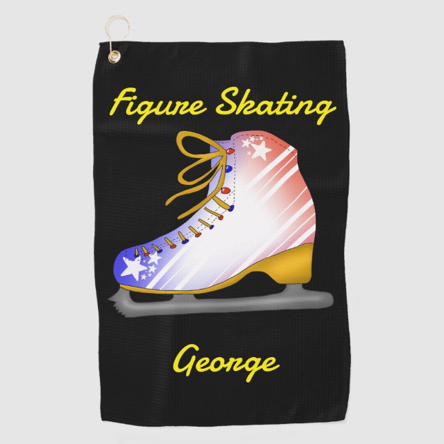 Serviette De Golf Cool de patinage artistique (Devant)