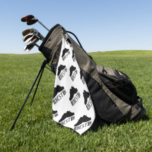 Serviette De Golf Cool Le meilleur papa Black Mustache Fête des père