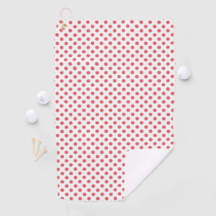 Serviette De Golf Coral rose Pois par Shirley Taylor