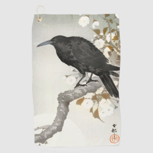 Serviette De Golf Corbeau Raven Koson Oiseau japonais