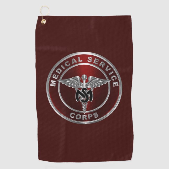 Serviette De Golf Corps des services Médicales (Devant)