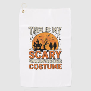Serviette De Golf Costume de menuiserie effrayant Halloween Design V