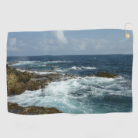 Côte rocheuse d'Aruba et océan bleu