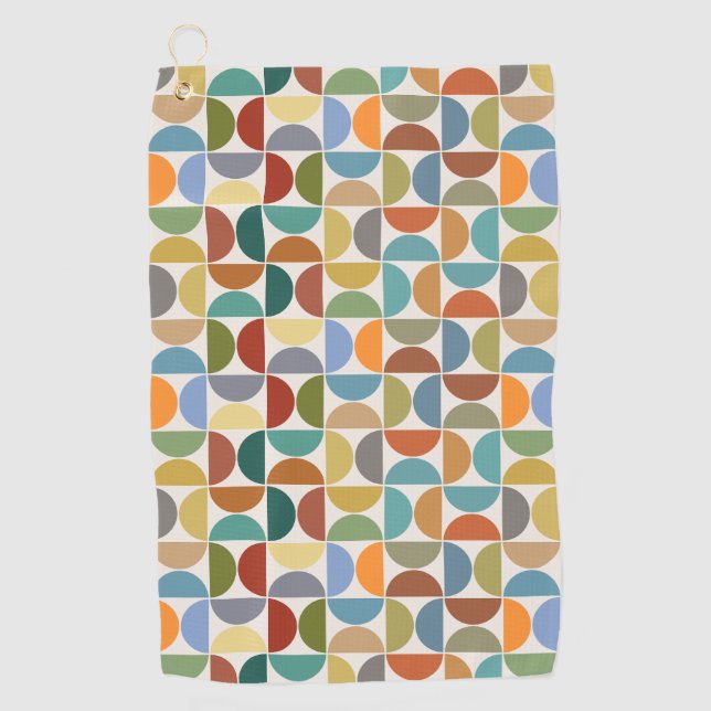 Serviette De Golf Couleur du Motif des cycles MCM sur la crème (Devant)