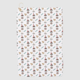 Serviette De Golf Couleur Motif sur blanc