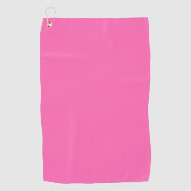 Serviette De Golf Couleur solide rose chaud (Devant)