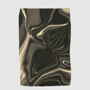 Serviette De Golf Courbes de bronze sur arrière - plan beige brun