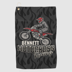 Serviette De Golf Coureur de motocross moto tout-terrain NOM personn
