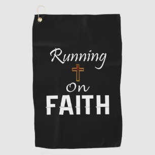 Serviette De Golf Courir sur le coureur de la foi