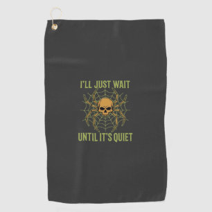 Serviette De Golf Crâne d'araignée d'Halloween silencieux