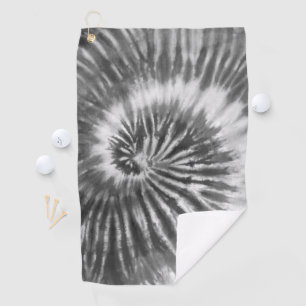 Serviette De Golf Cravate-Dye Spirale - Noir