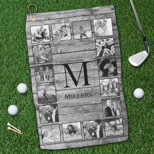 Serviette De Golf Create Your Custom Photo Collage Rustic Farmhouse