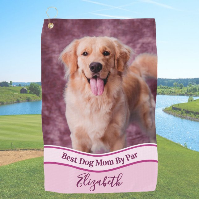 Serviette De Golf Create Your Own Custom Dog Photo Upload Golf Towel (Créateur téléchargé)
