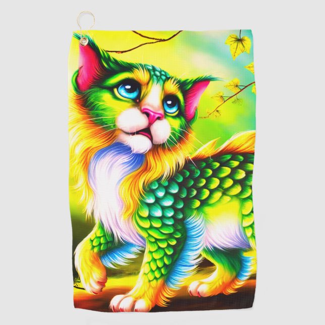 Serviette De Golf Créature de chaton (Devant)