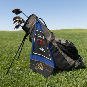 Serviette De Golf Créez votre propre bleu marine - monogrammed / Per