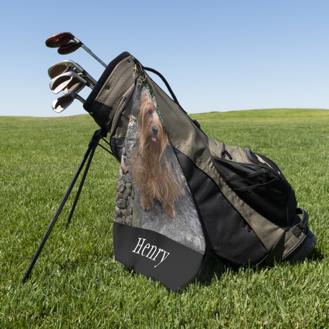 Serviette De Golf Créez votre propre chien Photo Personnalisée Anima (Vert)