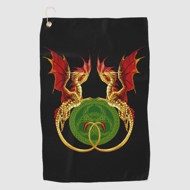 Serviette De Golf Crescent Céleste Lune Et Dragons (Devant)