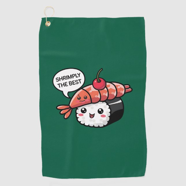 Serviette De Golf creuser le meilleur kawaii sushi (Devant)