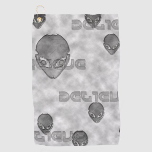 Serviette De Golf Croire Alien (Devant)