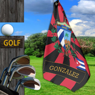 Serviette De Golf Cuba Golf & Premium drapeau cubain / Patriotes