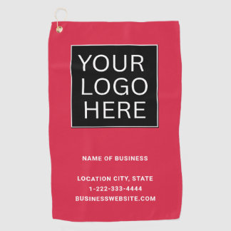 Serviette De Golf Custom Business Logo and Text