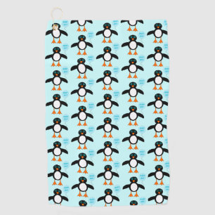 Serviette De Golf Cute Blue Baby Boy Penguin Golf Serviette