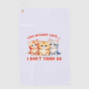 Serviette De Golf Cute Chatons Colorés - Vie Sans Chats?