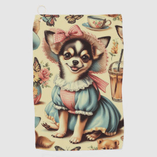 Serviette De Golf Cute Chihuahua Peinture Chiot