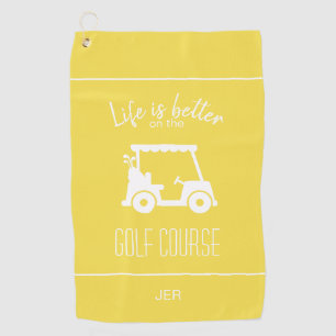 Serviette De Golf Cute Golf Panier Golf Golf Parcours de golf Citati