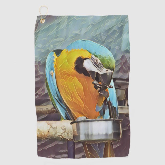 SERVIETTE DE GOLF CUTE MACAW (Devant)