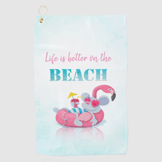 Serviette De Golf Cute Mouse Plage élégante (Devant)