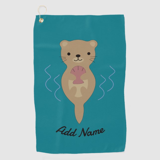 Serviette De Golf Cute Otter (Devant)