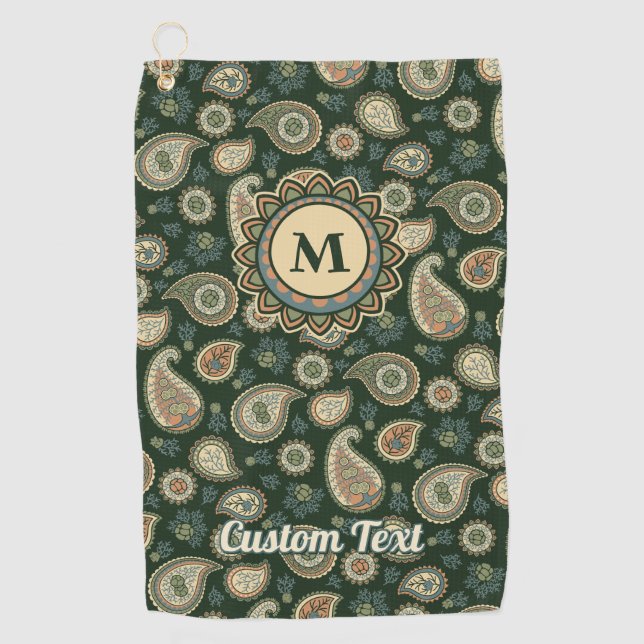 Serviette de golf Cypress Paisley Motif (Devant)