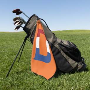 Serviette De Golf D Monogramme superposé sur le drapeau NLD ou sur l