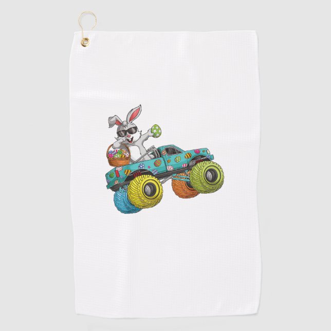 Serviette De Golf Dabbing Bunny Happy Easter Monster Truck Lovers Ki (Devant)