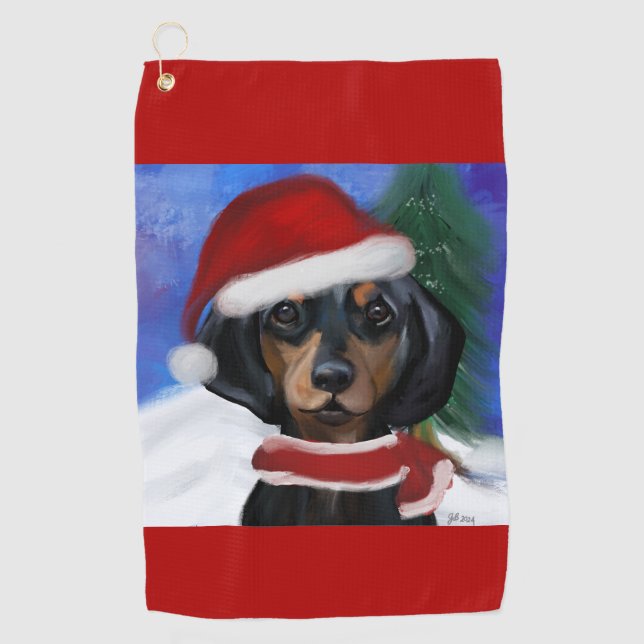 Serviette De Golf Dachshund (Devant)