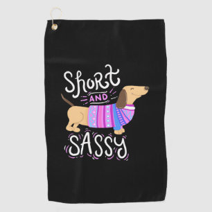 Serviette De Golf Dachshund Court Et Sassy