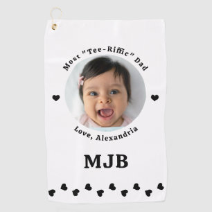 Serviette De Golf DAD moderne photo personnalisée Créer Golfer