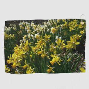 Serviette De Golf Daffodiles jaunes et blancs Fleurs de printemps