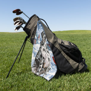 Serviette De Golf Dalmatie Winter Wonderland Noël Joie