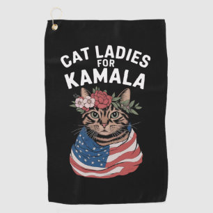 Serviette De Golf Dames aux Chats Pour Kamala Dame aux Chats Harris